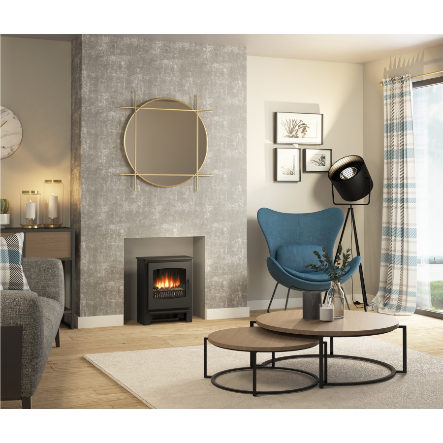 Espire Electric Stove In Matt Black