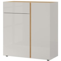 White Sideboard with Navarra Oak Top