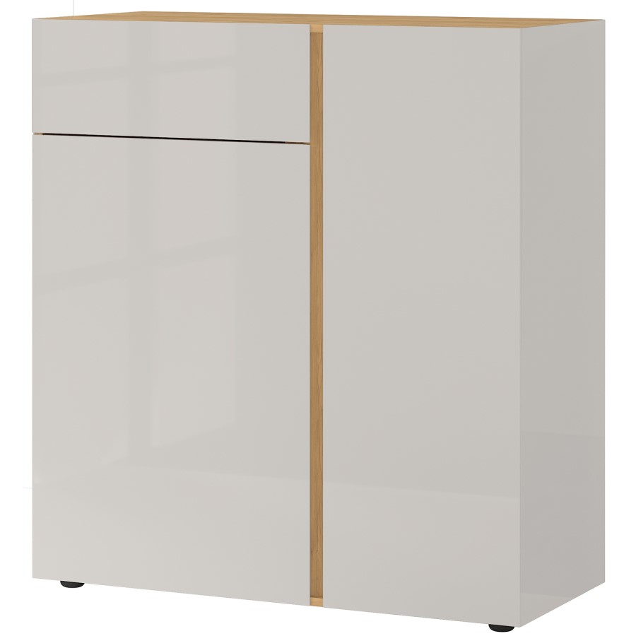 White Sideboard with Navarra Oak Top