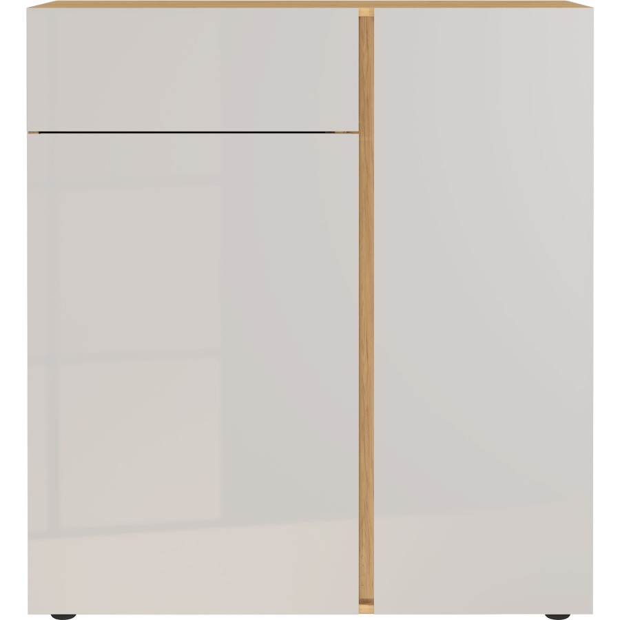 White Sideboard with Navarra Oak Top