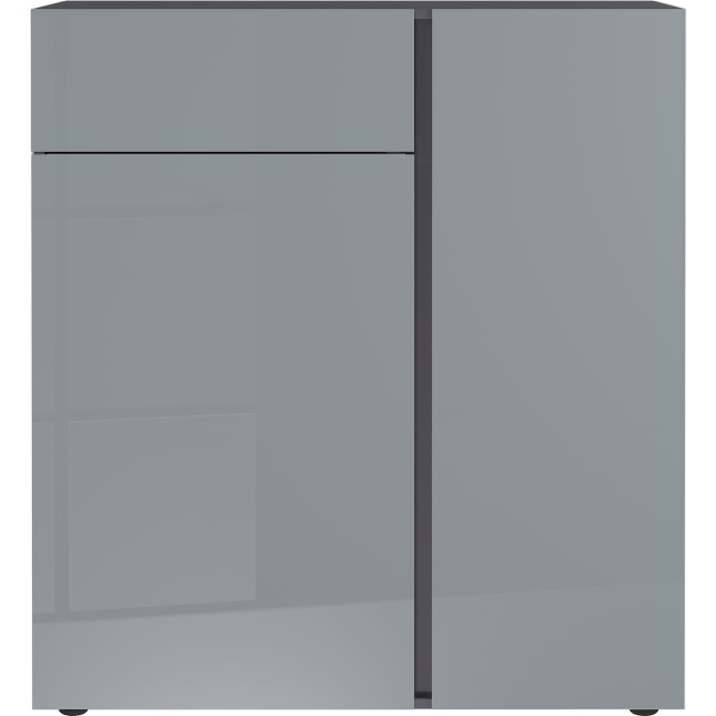 Grey Sideboard with Shelves & Drawer