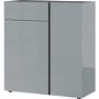 Grey Sideboard with Shelves & Drawer