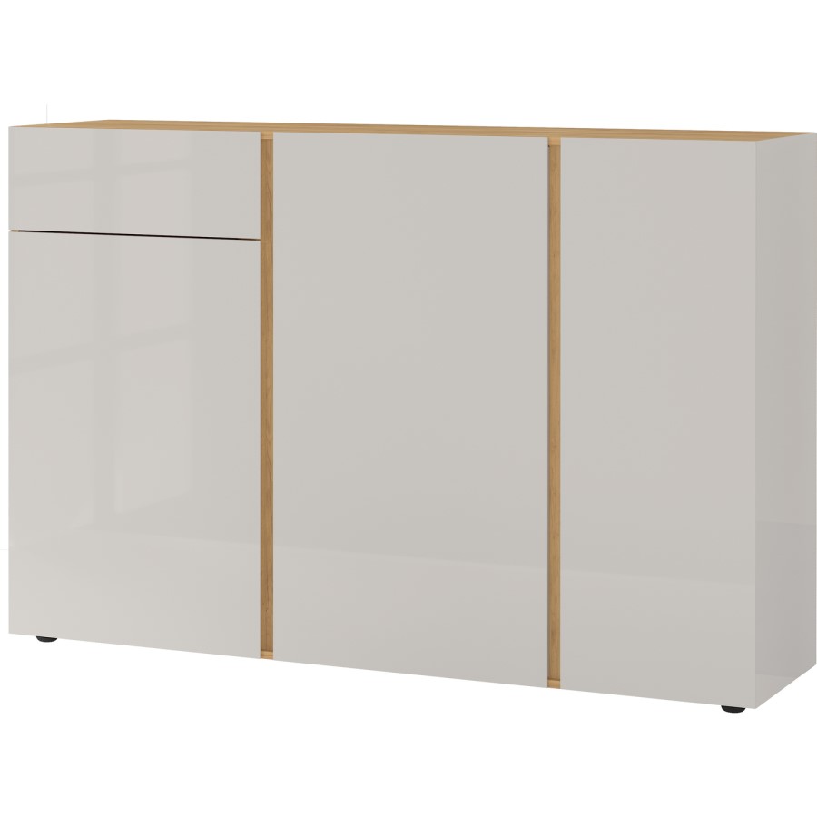 White Extra Large Sideboard Doors with Navarra Oak Top