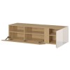 White and Oak TV Unit with 2 Doors