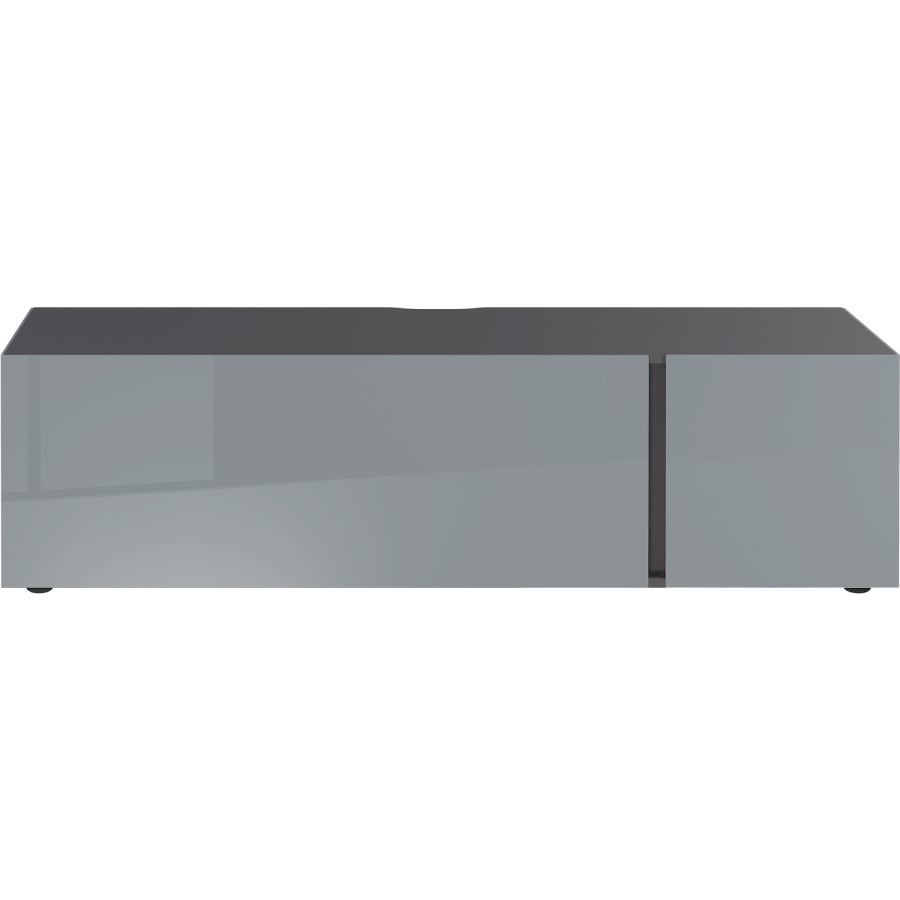 Grey Gloss TV Unit with Storage