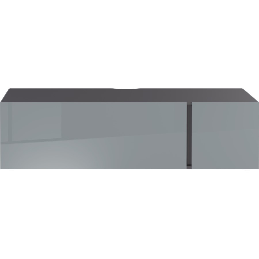 Grey Gloss TV Unit with Storage