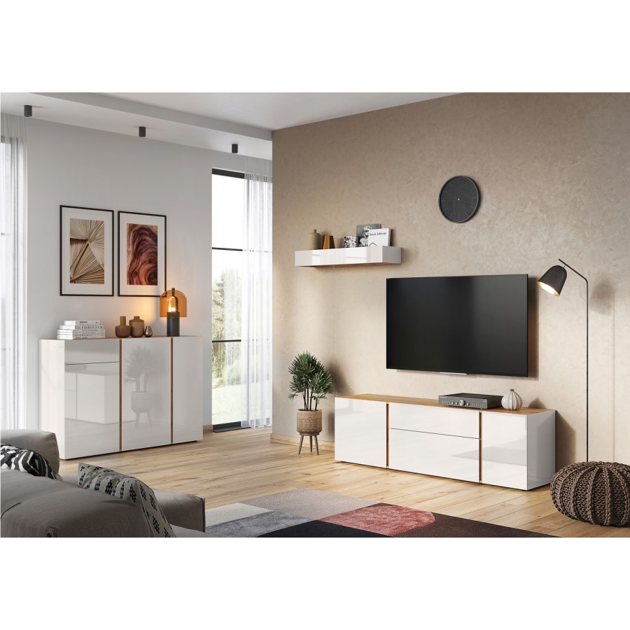 White and Oak Shelf