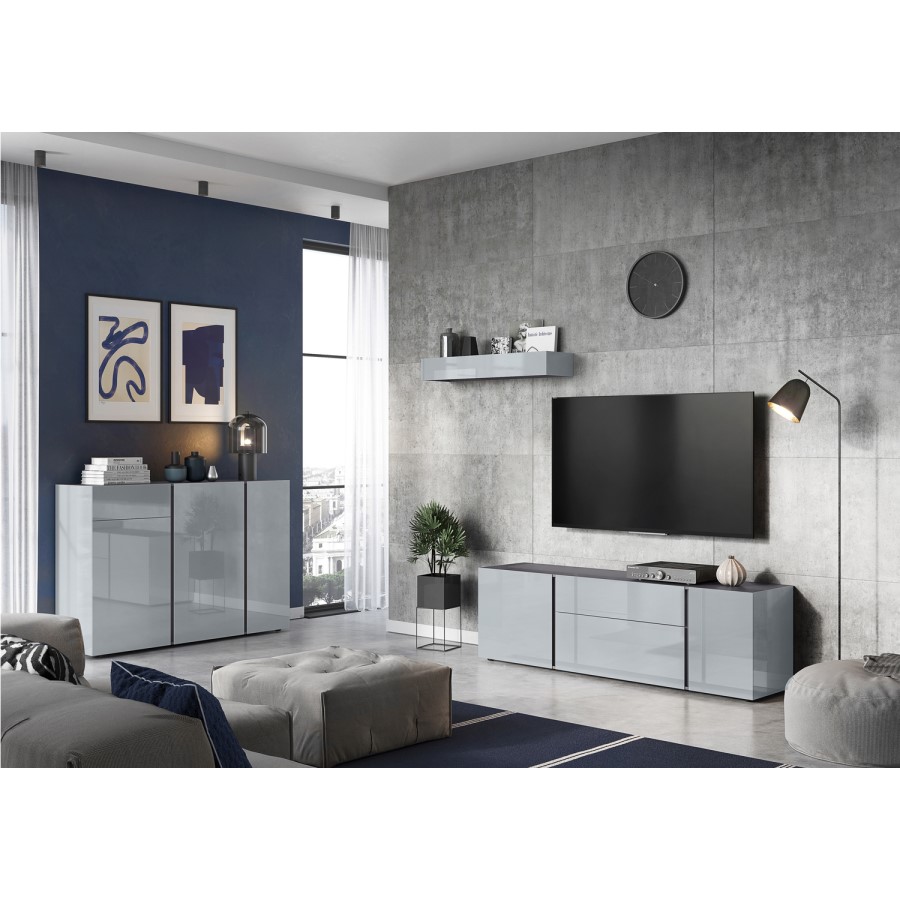 Grey Gloss Shelf