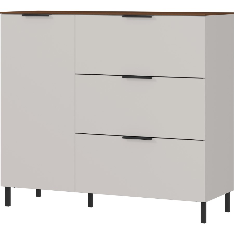 White Sideboard with 3 Drawers & 1 Door