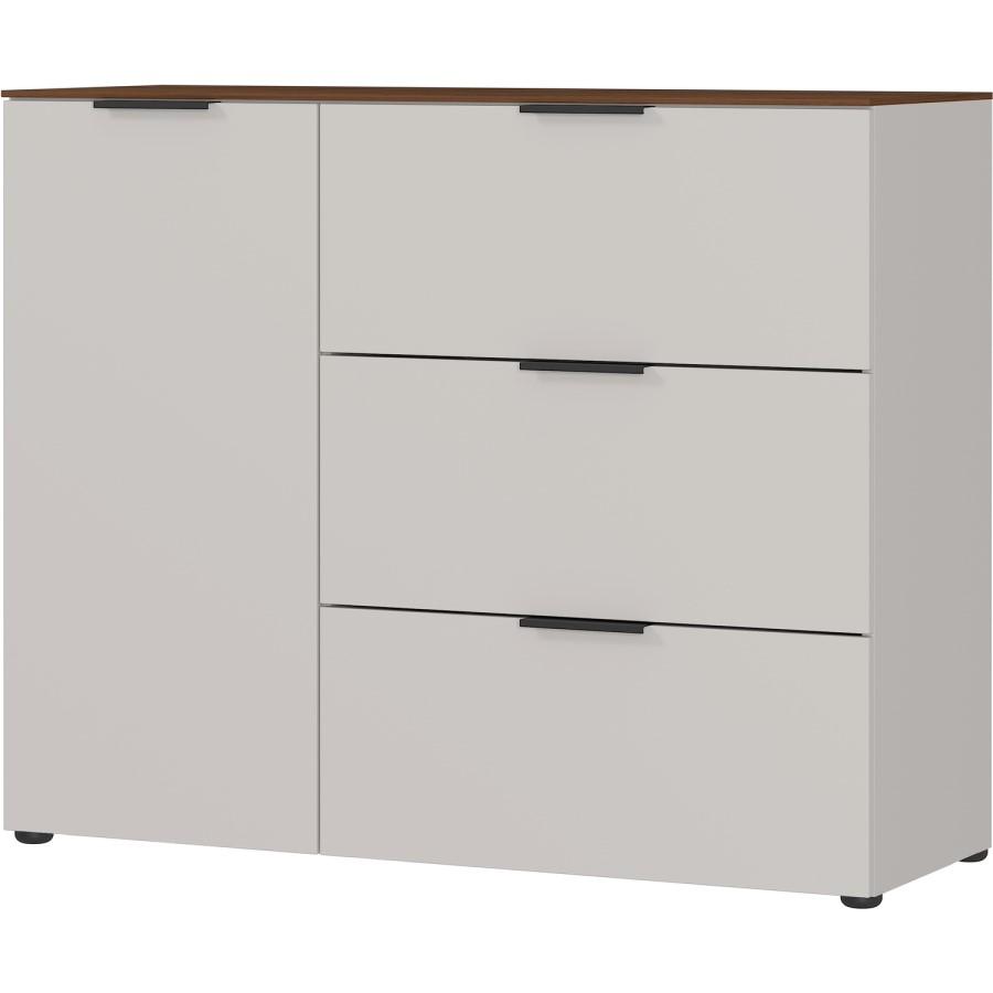 White Sideboard with 3 Drawers & 1 Door