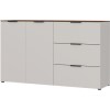 White Sideboard with 2 Cupboards and 3 Drawers