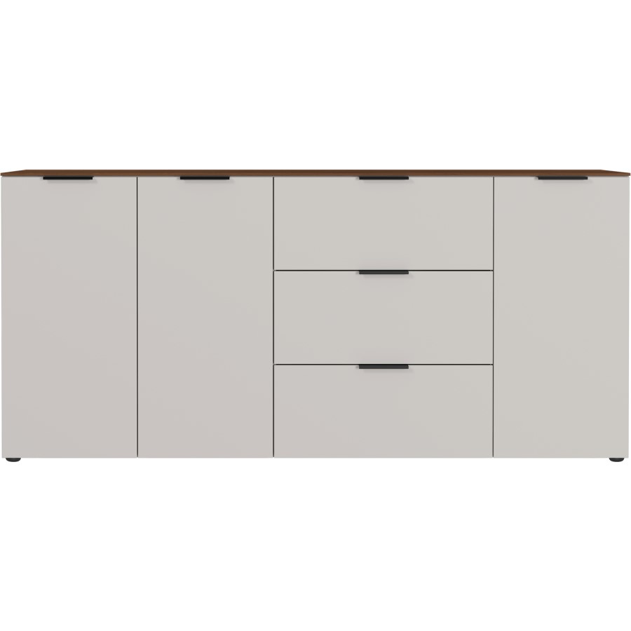 Extra Large White Sideboard with 3 Cupboards & 3 Drawers