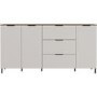 Extra Large White Sideboard with 3 Cupboards & 3 Drawers