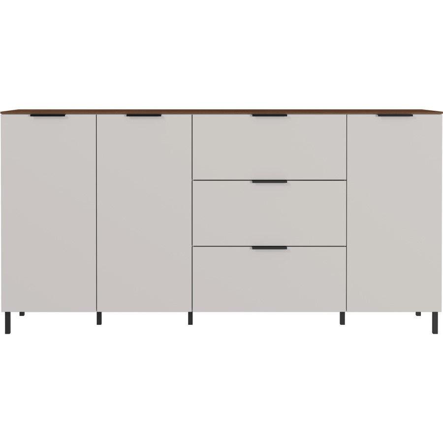 Extra Large White Sideboard with 3 Cupboards & 3 Drawers
