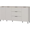 Extra Large White Sideboard with 3 Cupboards &amp; 3 Drawers