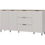 Extra Large White Sideboard with 3 Cupboards & 3 Drawers