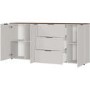Extra Large White Sideboard with 3 Cupboards & 3 Drawers