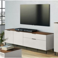 Cream TV Unit with Storage Cupboards - TV's up to 70" - California