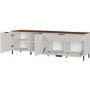 Cream TV Unit with Storage Cupboards - TV's up to 70" - California