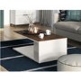 California White Gloss Coffee Table with Wood Top