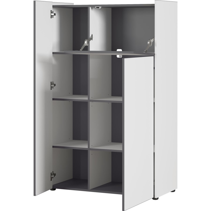 Veluva White & Grey Tall Drinks Cabinet