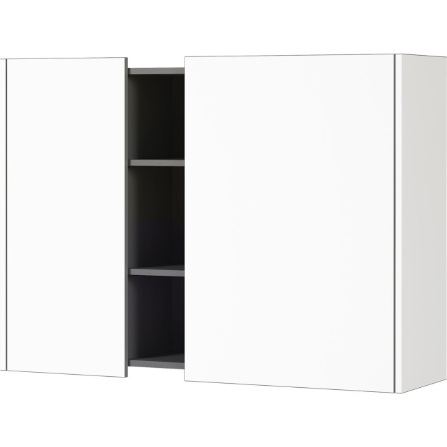Veluva White & Grey Display Cabinet