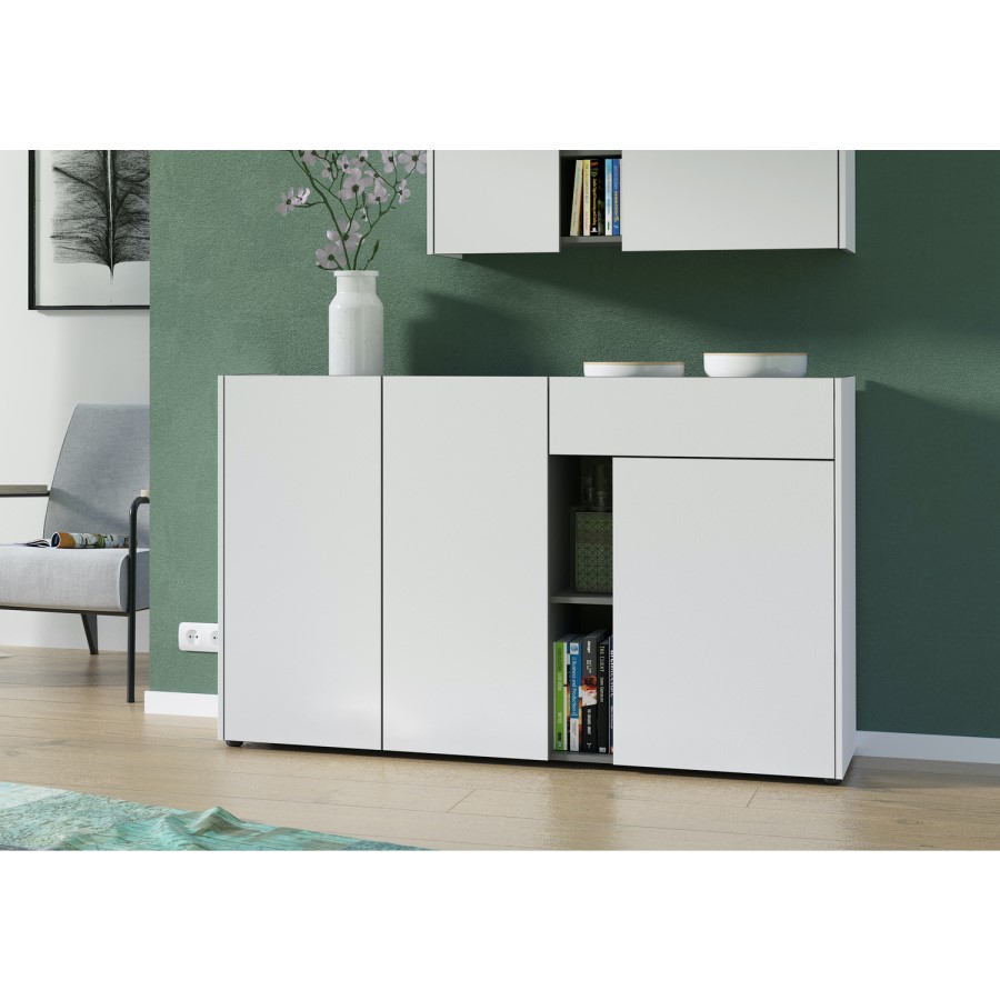 Veluva White & Grey Display Cabinet