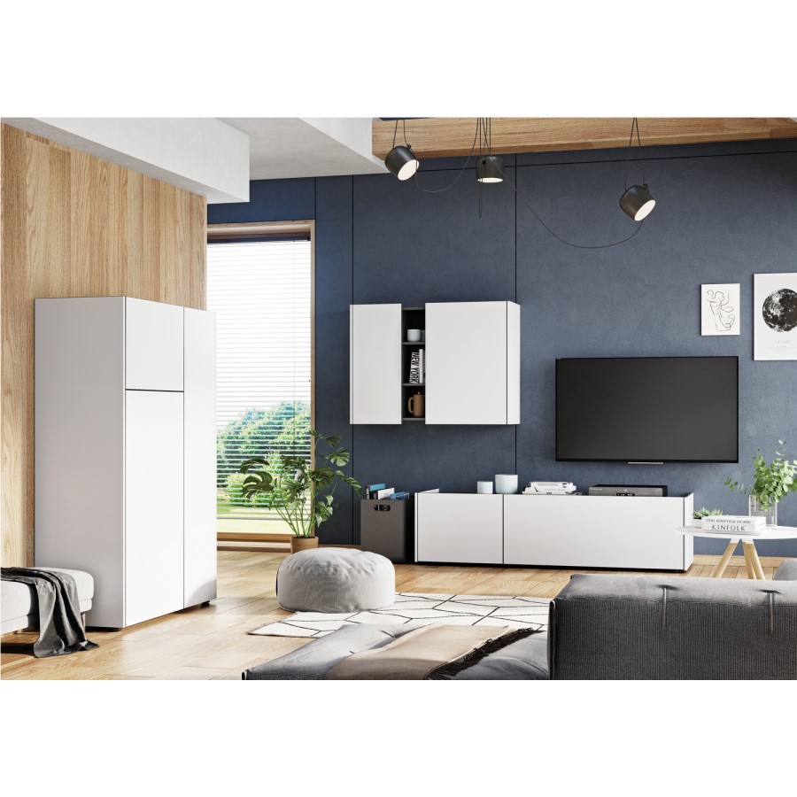 Veluva White & Grey Display Cabinet