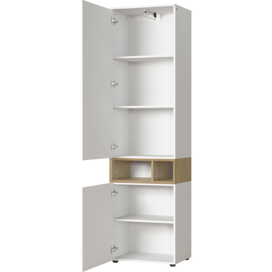 Coruna Tall White Display Cabinet