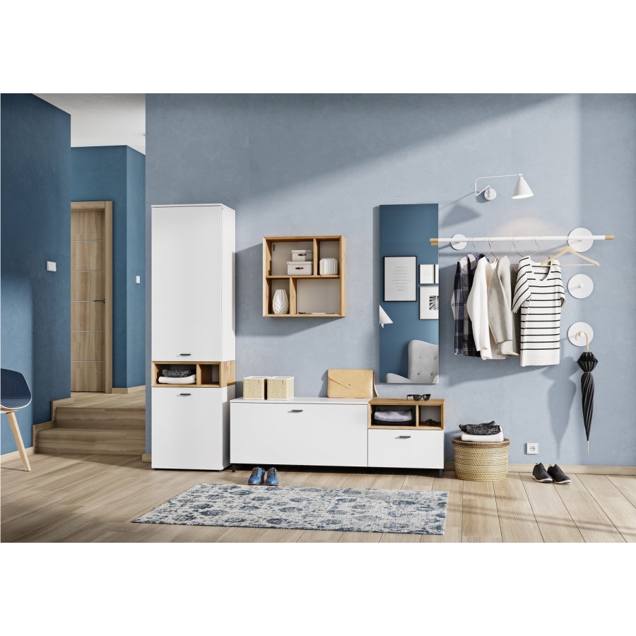 Coruna Tall White Display Cabinet