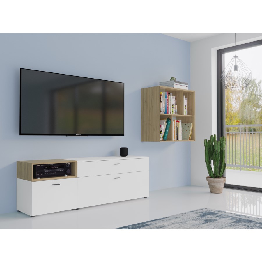 Coruna Low Wooden Bookcase