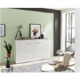 Extra Large 4 Door Sideboard - Cetano White & Wood