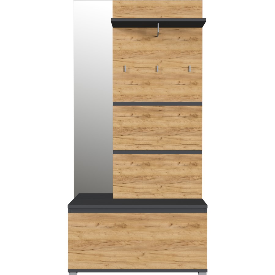 Oslo Wooden Hallway Unit with Coat Hooks