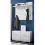 Adana White Shoe Bench with 4 Shelves