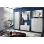 Adana White Shoe Bench with 4 Shelves
