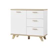 Osolo White &amp; Wooden Small Sideboard