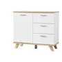 Osolo White & Wooden Small Sideboard