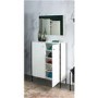 Parenzo White Gloss Shoe Cabinet with 10 Shelves