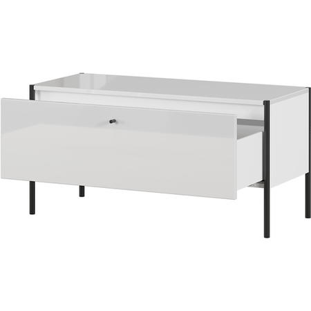 Parenzo White Gloss Storage bench