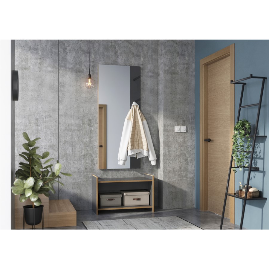 Kante Hallway Storage Unit in Grey