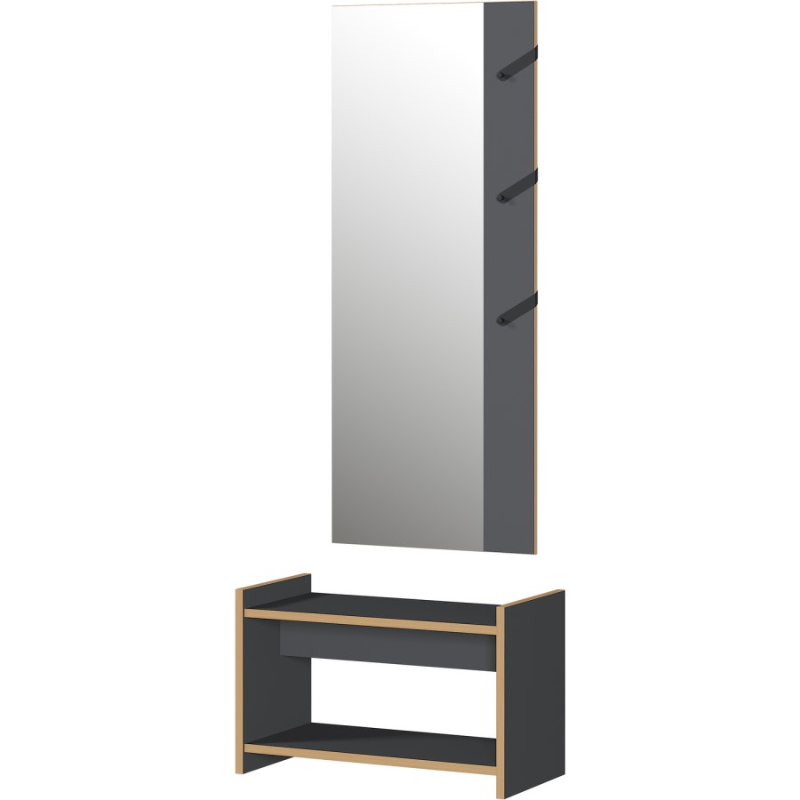 Kante Hallway Storage Unit in Grey