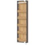 Rotary Shoe Cabinet with Mirror & Wood Frame