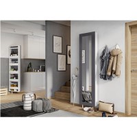 Rotary Grey Mirrored Shoe Cabinet