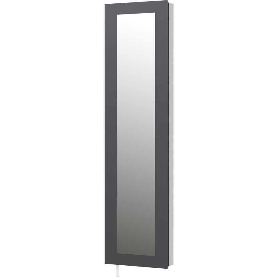 Rotary Grey Mirrored Shoe Cabinet