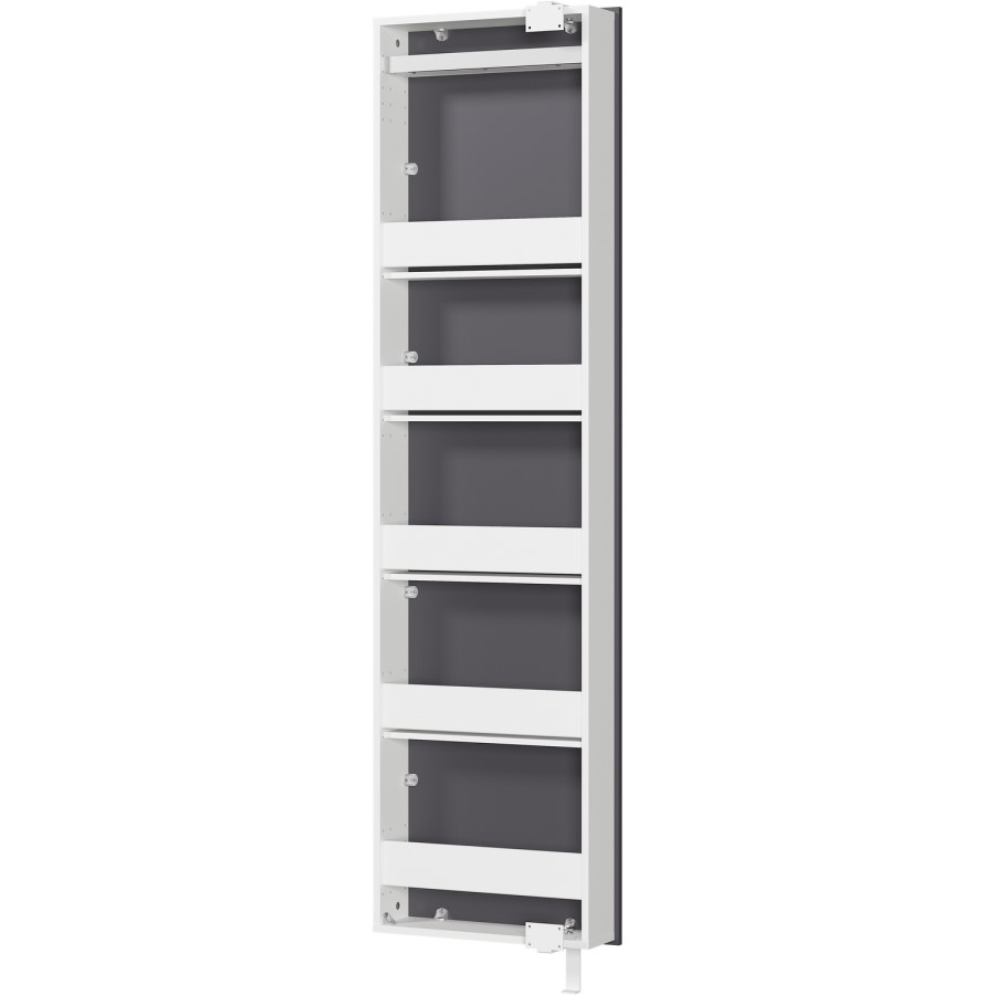 Rotary Grey Mirrored Shoe Cabinet