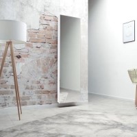 Rotary Long White Shoe Cabinet with Mirror