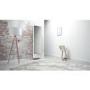 Rotary Long White Shoe Cabinet with Mirror