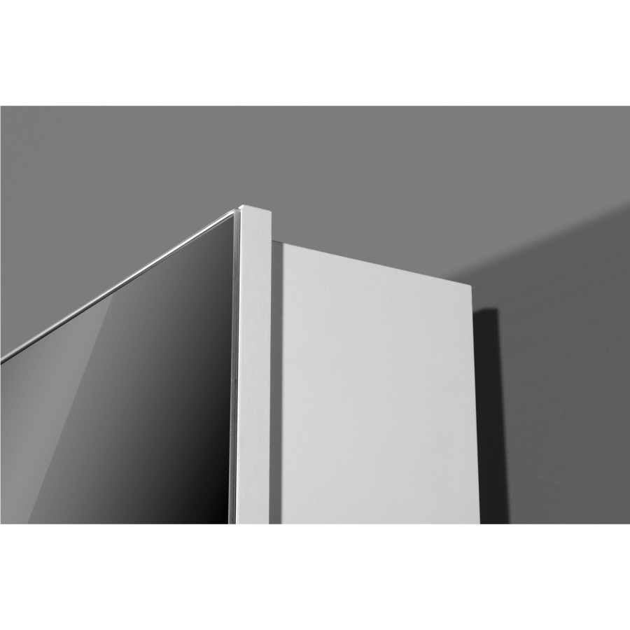 Rotary Long White Shoe Cabinet with Mirror