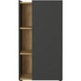 Austin Grey Display and Storage Cabinet with Shelves