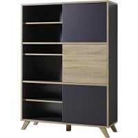Ivan Grey & Wood Display Cabinet